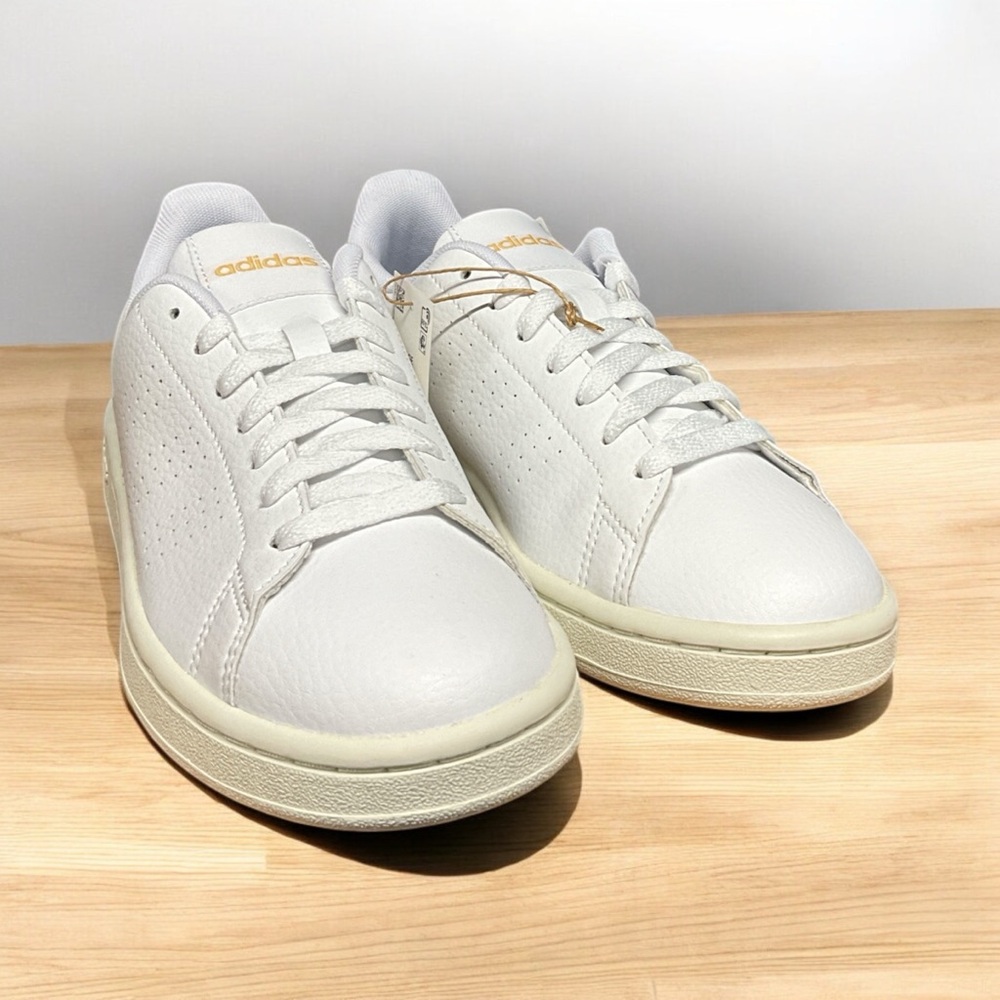 Adidas White and Gold Casual Sneakers women’s size 6.5